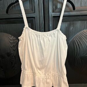 Wilfred White Elastic-Strap Peplum Camisole